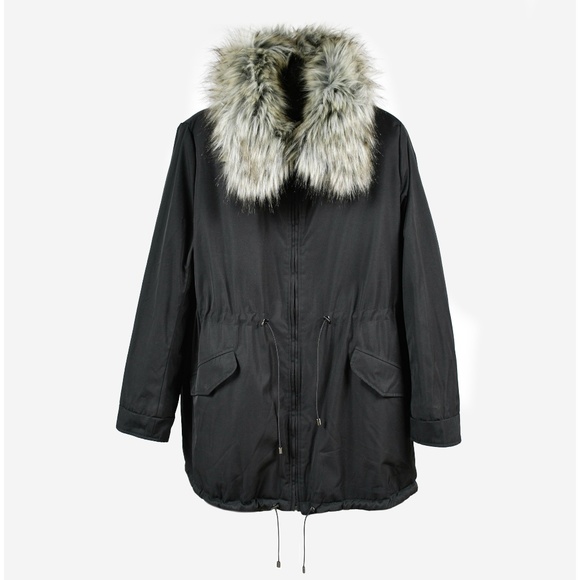 ADRIENNE LANDAU Reversible Faux Fur Coat (1X) - Picture 2 of 9